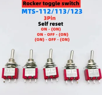 1/5pcs แดงมินิ 3pin 6pin 6mm 2/3 ตำแหน่งตัวเอง resetting เปิด/ปิด Switches ต่อ(ใน)DPDT มินิเปิด/ปิด Switches 6A/125V 3A/250V MTS