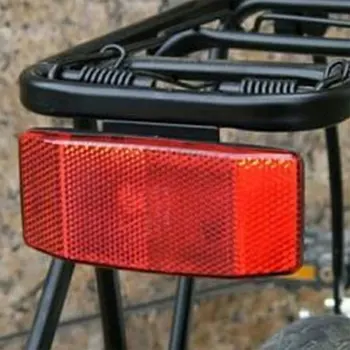 1PC จักรยาน Reflector แสงสว่าง Reflective หน้าด้านหลังเตือนแสงสว่างจักรยานรูปกระจังความปลอดภัยของเลนส์ถนนจักรยานหาความปลอดภัย Reflector สีแดง