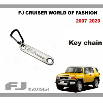 2007~202023 ปุ่มปุ่มกุญแจคดีซิลิกาผเจลสำหรับโตโยต้า FJ ยานกุญแจโลหะกุญแจแหวนทำการแก้ไขเครื่องประดับ