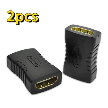 2PCS หญิงเพื่อผู้หญิง 4K HDMI Extender Converter นามสกุลอะแดปเตอร์สำหรับจอแล็ปท็อปแสดงสำหรับ PS4/3 พิวเตอร์ออกทีวี Hdmi ส่วนขยาย