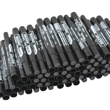 5pcs ถาวรหรอกสีมาร์คเกอร์ปากกา Oily Waterproof ปากกาสีดำสำหรับ Tyre เทเร็ว Drying ลายเซ็นปากกาเครื่องเขียนเสบียง