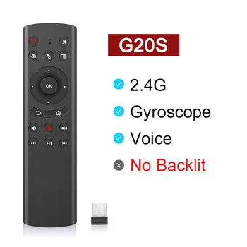 G20S G20S มืออาชีพ BT Gyro ฉลาดเสียงควบคุมระยะไกล G20 IR เรียนรู้ 2.4 G เครือข่ายไร้สายองบินออกอากาศของเมาส์สำหรับ X96 H96 แม็กซ์ Android ทีวีกล่อง