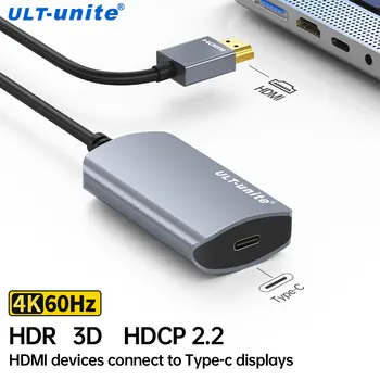 HDMI ต้องประเภท-C อะแดปเตอร์ 2 อยู่ใน 1 HDMI ผู้ชายต้องพอร์ต USB C Femal Adaptor Ultra ล้องที่มีความคมชัดสูงนะ 4K พอร์ต USB 3.1 HDTV สายเคเบิลอะแดปเตอร์ Converter กับพลังงานพอร์ต