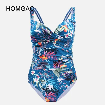 HOMGAO นเรโทรเขตร้อนอกจากผู้หญิง 2023 หนึ่งชิ้นส่วนเข้าไปในชุด....เซ็กซี่ Tummy ควบคุม Swimwear กขึ้น Bodysuit อชุดว่ายน้ำชุด Beachwear