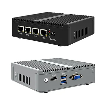 J4125 Fanless 2.5 G Router Nanoname มินิพิวเตอร์ 4 ข้อมูล i226 i2252.5 GbE Nics ไฟร์วอลล์ Router เครื่องพิวเตอร์ OPNsense VMware ESXi Proxmox AES-ดี