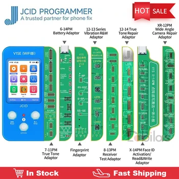 JCID JC V1SE โปรแกรมเมอร์สำหรับ iPhone 1413 Ture น้ำเสียงจุดแบตเตอรี่เมตริกซ์ว่างดั้งเดิมสี LCD แสดงหน้าหมายเลขรอยนิ้วมือ FPC ซ่อมแซม
