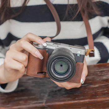 SHELV Sony A7C A7M4 กล้องคดี Handmade ริงใจที่ปกปิดเครื่องหนัง SONY Mirrorless กล้องปกป้องคกระเป๋ากล้อง