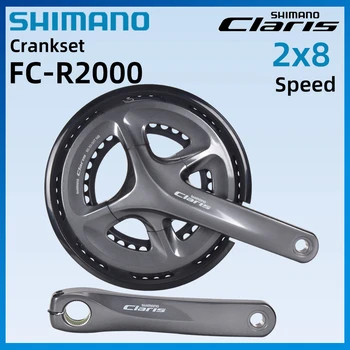 SHIMANO CLARIS FC-R2000 ถนน Crankset Groupset 50-34T 170mm และ BB-RS500/BB-RS500-ไบต์ด้านล่างวงเล็บปิดดั้งเดิมส่วน