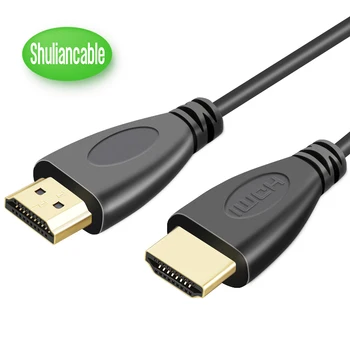 Shuliancable HDMI สายเคเบิล 2.0 บน 4K 1080P 3D ความเร็วสูงทอง plated สำหรับทีวีแล็ปท็อป PS3 Projector คอมพิวเตอร์เอ็กซ์บ็อกซ์เด็กผู้ชาย 360 สายเคเบิล