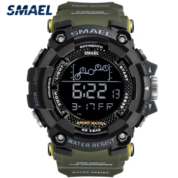 SMAEL ทหารกีฬาดู Mens Stopwatch Waterproof Chrono ดิจิตอล Wristwatches สำหรับคน Chronograph นาฬิกา Relogio Masculino