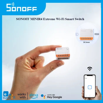 SONOFF MINIR4 ไวไฟฉลาดเปลี่ยน 10A มินิกาฉลาดกลับบ้านส่งต่อทางไกลศูนย์ควบคุม kde ในโมดูลควบคุมเสียงสำหรับอลิซของกูเกิ้ลผู้ช่วยของอเล็กซ่า