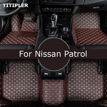 TITIPLER รถกำหนดเองบนพื้น Mats สำหรับ Nissan ลาดตระเวน Y61 เท้า Coche เครื่องประดับอัตโนมัติ Carpets