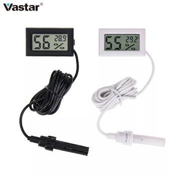 Vastar มินิดิจิตอล LCD Indoor สะดวกตัวตรวจจับอุณหภูมินชุ่มชื่นอมิเตอร์เสียงเทอร์โมมิเตอร์ร้อง Hygrometer เกจ