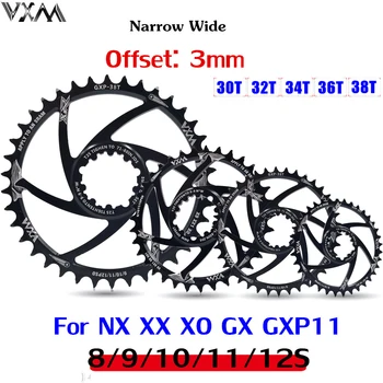 VXM จักรยาน GXP Chainring แผ่กว้าง Mtb จักรยาน Chainwheel 30T 32T 34T 36T 38T สำหรับ SRAM GXP XX1 X9 XO X01 gx11 อีเกิ้ล COMMENT Crankset