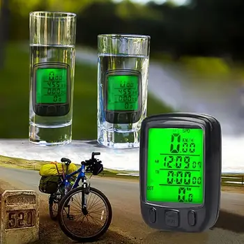 ขี่จักรยานคอมพิวเตอร์ Cycling ฝ่ายไอทีเปิดดูคอมพิวเตอร์จักรยาน Speedometer LCD Odometer Waterproof Backlight Cycling Stopwatch เดินเครื่องประดับเครื่องมือ