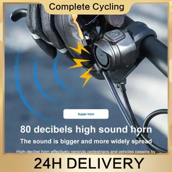จักรยานไฟฟ้าเบลล์พอร์ต USB ตั้งข้อหา 80dB MTB ถนนจักรยานแหวนเสียงเตือนไฟฟ้าเบลล์นฮอร์นสำหรับ 22~31.8 อืมรูปกระจัจักรยานเบลล์