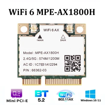 มินิ pcie ไวไฟ 6 นามบัตร MT7921 บลูทูธ 5.2 AX1800 แบบดูอัลวงดนตรี WiFi 6 นามบัตร 1800Mbps อะแดปเตอร์เครือข่ายไร้สาย 2.4 G/5Ghz สำหรับแลปท็อป/พิวเตอร์