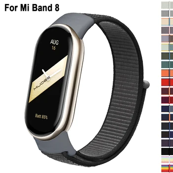 สายไนลอนวนซ้ำสำหรับ xiaomi ร้อวงดนตรี 8 มัด SmartWatch Wristband Correa นมาแทนกีฬา pulsera watchband สำหรับ Miband 8 NFC สร้อยข้อมือ