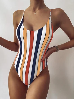 หนึ่งชิ้นส่วนเข้าไปในชุด....ผู้หญิง Swimwear 2022 เซ็กซี่ Striped อชุดว่ายน้ำชุดผู้หญิงเซ็กซี่โดยเฉพาะบนใบหน้าของว่ายน้ำสำหรับชายหาดใส่ Monokini หญิง Swimsuits