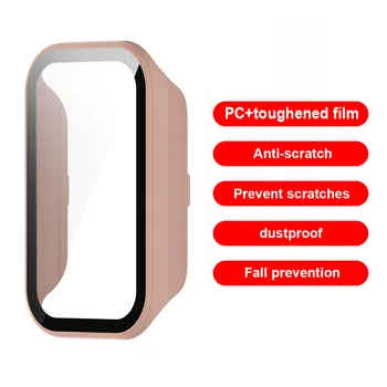 หน้าจอปกป้องปกปิดภาพทั้งหมดแล้วเข้าระวังเชลล์ต่อต้านรอยข่วนของฉลาดระวัง Bumper Ergonomic Dustproof สำหรับ Xiaomi Redmi วงดนตรี 2
