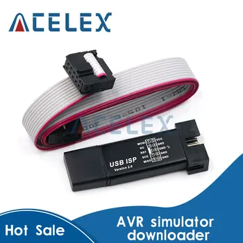 อลูมินั่มของเชลล์พอร์ต USB ผู้ให้บริการ USBISP USBASP ภาษา asplanguage โปรแกรมเมอร์สำหรับ 51 ATMEL AVR WIN764(การสุ่มสี)