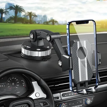 อัตโนมัติ Rearview กระจกโทรศัพท์โฮล์เดอร์ในรถทำการเมานท์ยืนสำหรับโทรศัพท์ของรถเคลื่อนที่สนับสนุนการหมุนจอ Adjustable รถ\n smartphone โฮล์เดอร์