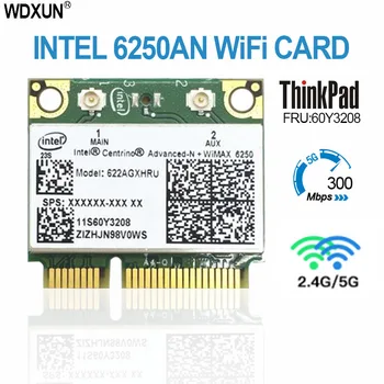 เครือข่ายไร้สาย Wifi บัตร 622ANXHMW 6250AN 300Mbps 2.4 G&5G WiFi อะแดปเตอร์สำหรับ Lenovo/Thinkpad ข้อมูลเพิ่มเติม-N 6250 ANX FRU 60Y3195