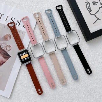 เครื่องหนังร้อยข้อมือของ Xiaomi ร้อดูย่อแค่ Redmi 2 ย่อแค่โลหะคดีกรอบหนังรัดเข็ม Correa Smartwatch เครื่องประดับ Watchband
