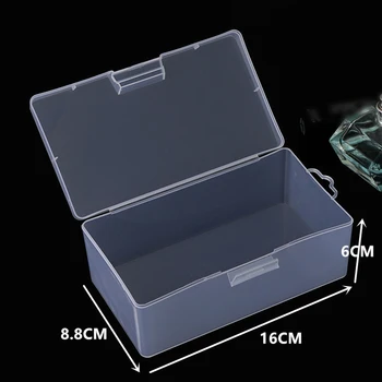 เคลียร์ห้องเก็บของกล่องพลาสติกเล็กๆ Containers ความโปร่งแสงเก็บของกล่องฝาสำหรับรายการงานฝีมือเครื่องประดับห่อของตู้คอนเทนเนอร์เคลียร์คดี