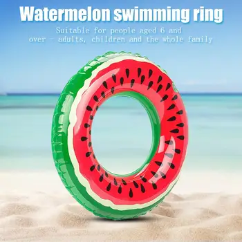 แตงโมว่ายน้ำด้วยแหวน Inflatable ลอยสวนหลังบ้านสระว่ายน้ำลอยนวงกลสำหรับผู้ใหญ่เด็กน้ำหน้าร้อนกีฬาสุนัขไม่มีสัญญาณกันขโมยและเกม