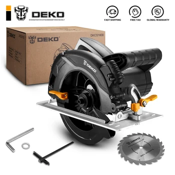 โรงงานทางระบาย DEKO แบบวงกลมเห็น DKCS16005000 RPM ตัดมุมมอง Adjustable กับมีด Woodworking แบบเคลื่อนย้ายได้ไฟฟ้า Saws