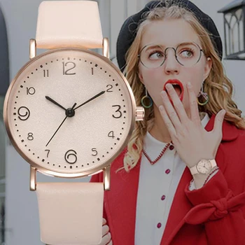 ใหม่ผู้หญิงดูหรูหราจัดงานแต่งงานอย่างยอดปกติกับเครื่องหนังเข็มขัดกับนาฬิกาที่ทันสมัยบง่ายรูปแบบควอทซ์ WristWatch Reloj Mujer